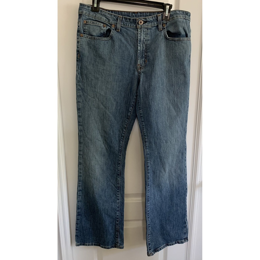 Ralph Lauren‎ Polo Jeans Company Womens Stretch Low-Rise Boot Cut 14 x 32 Blue